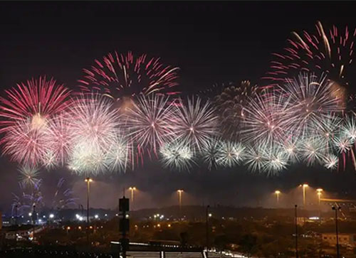 天河区焰火晚会